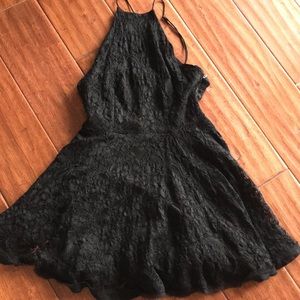 Urban Outfitters Lace Halter Top Skater Dress